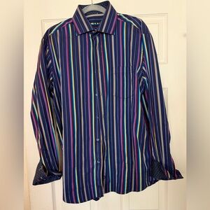 Bugatchi Multicolor Striped Button-Down Shirt